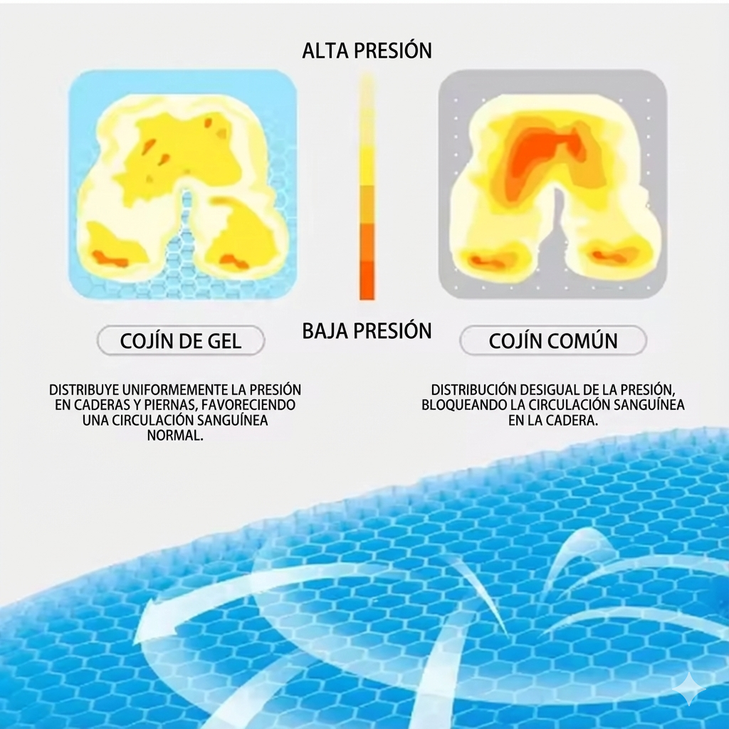 Cojín Ergonómico Refrescante de Gel